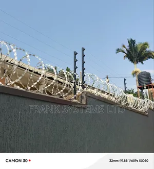 Electric Fence on 100fts by 45fts Wall Fence