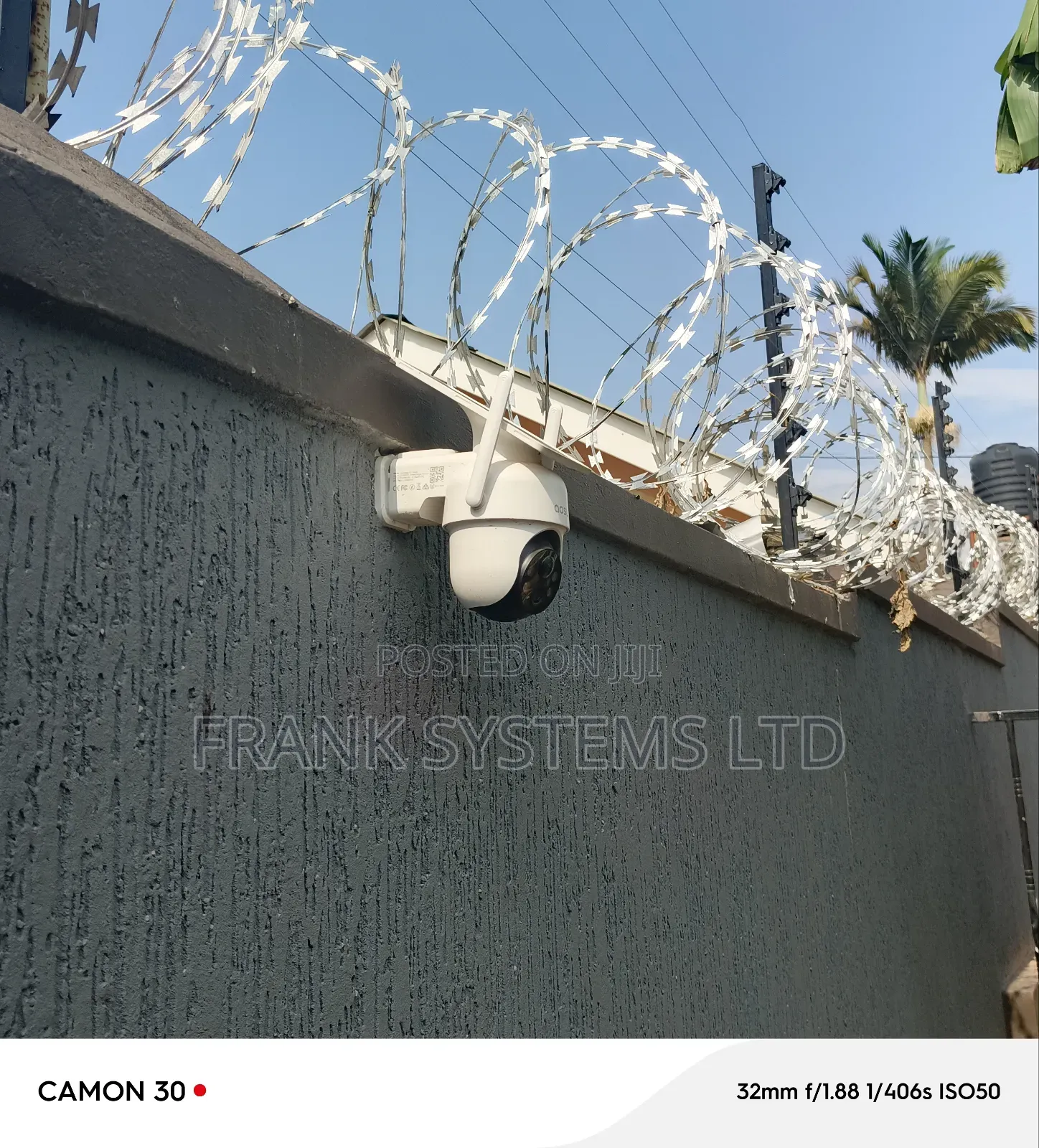 Electric Fence on 100fts by 45fts Wall Fence