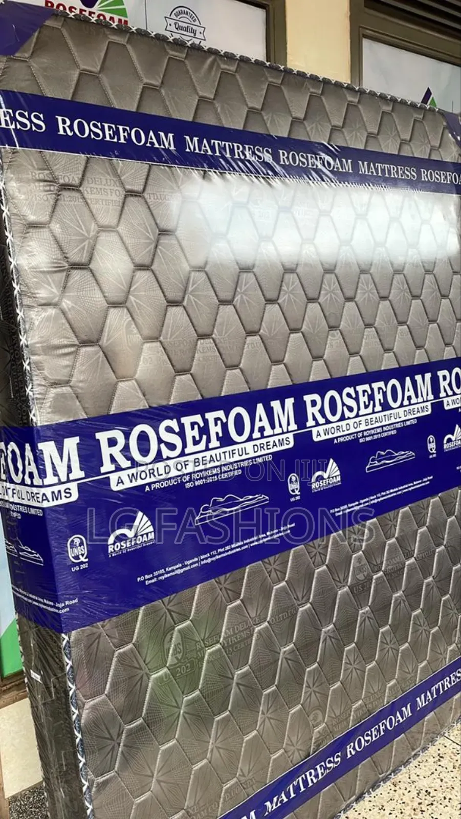 6 by 6 8inch High Density Rosefoam Mattress
