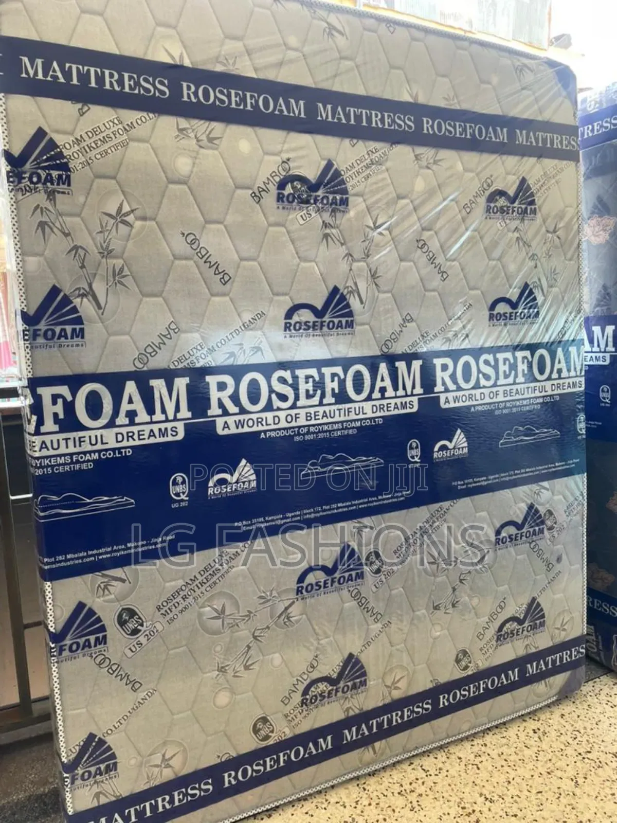 6 by 6 8inch High Density Rosefoam Mattress