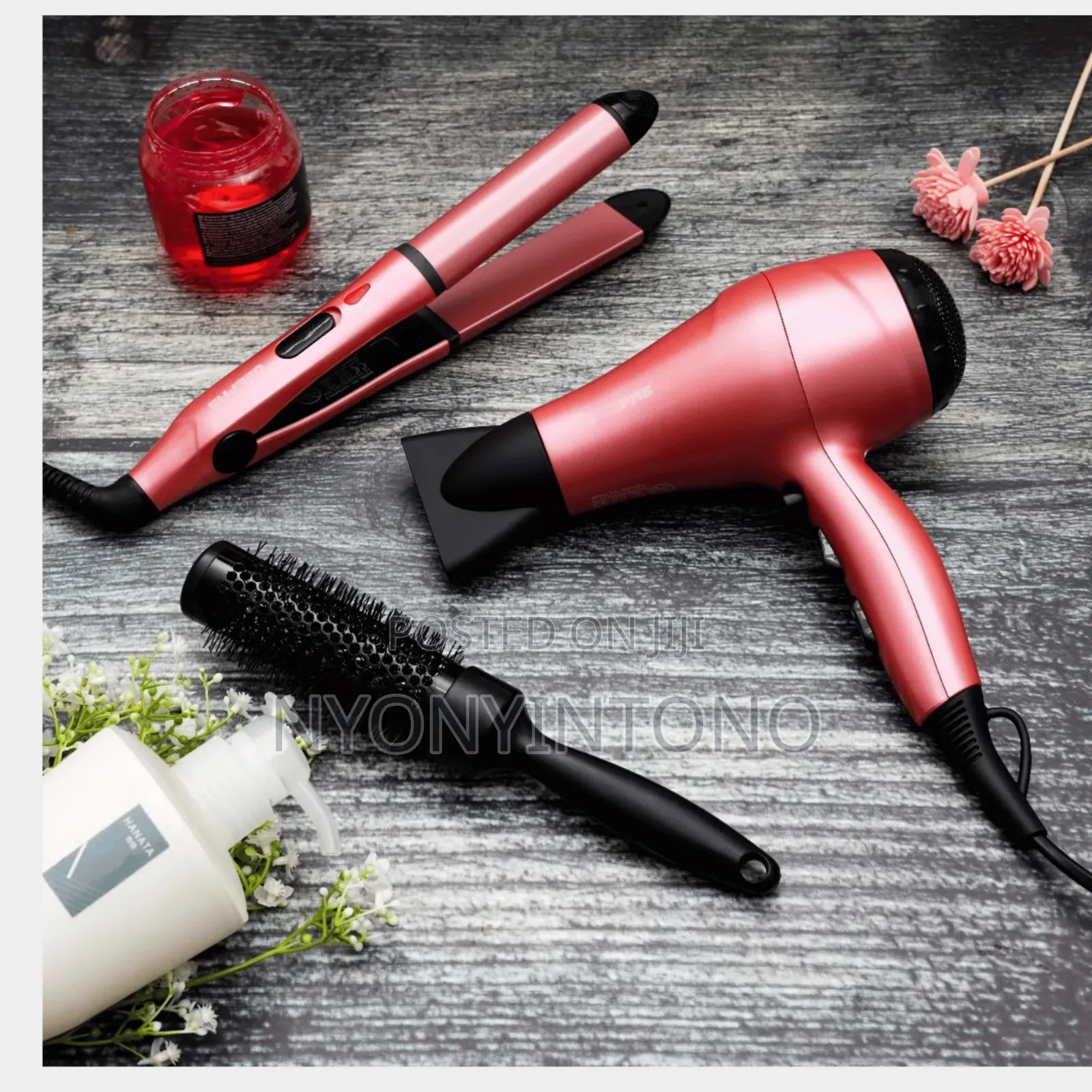 Geepas 4in1 Hair Kit Dryer,Curler,Straightener Bag Ghf86054