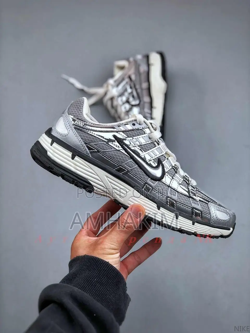 Classic Nike P6000 Metallic Silver Sneakers in Stock