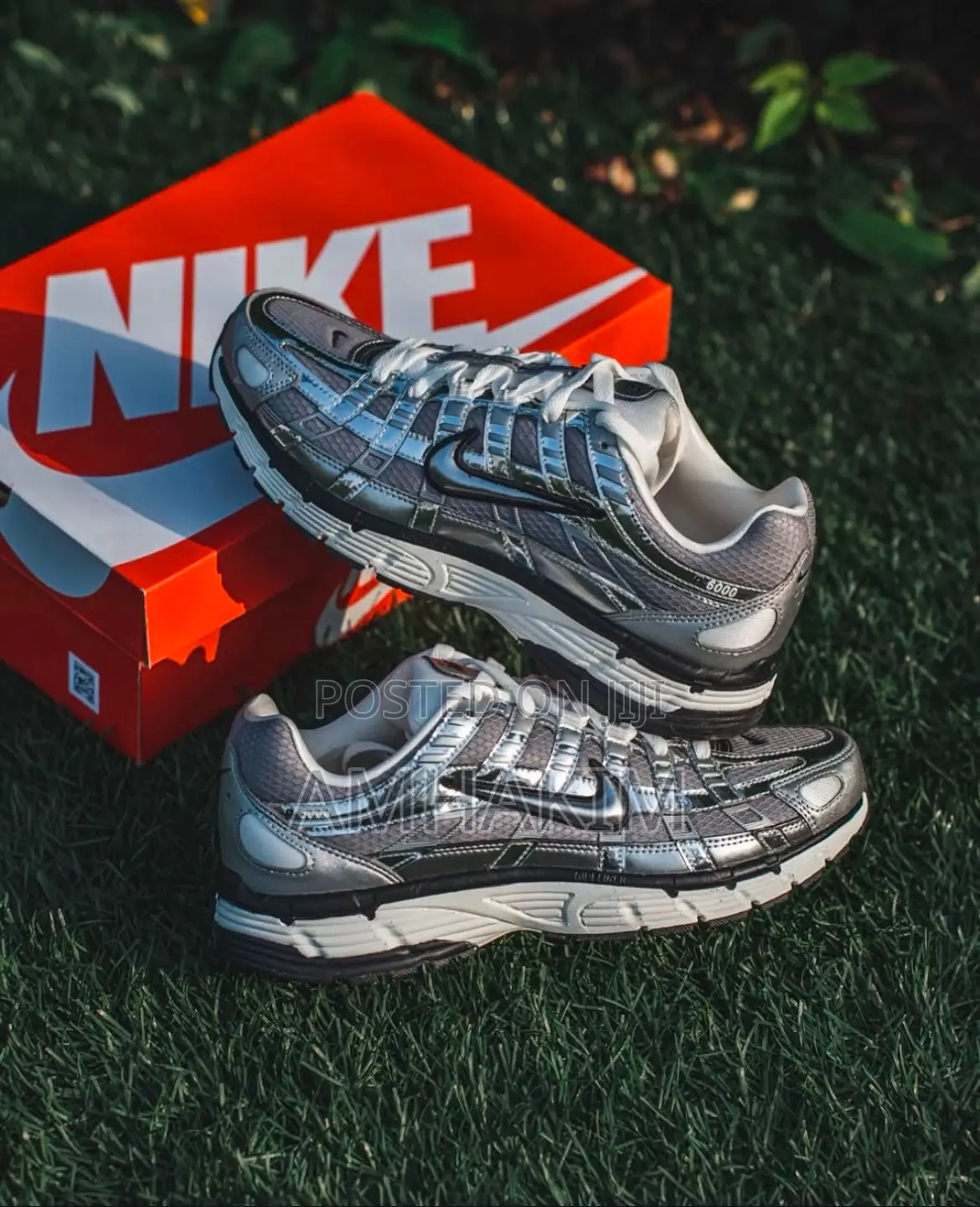 Classic Nike P6000 Metallic Silver Sneakers in Stock