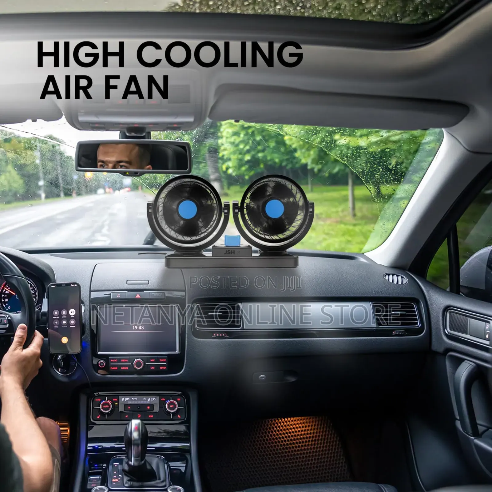 Double Headed Vehicle Fan