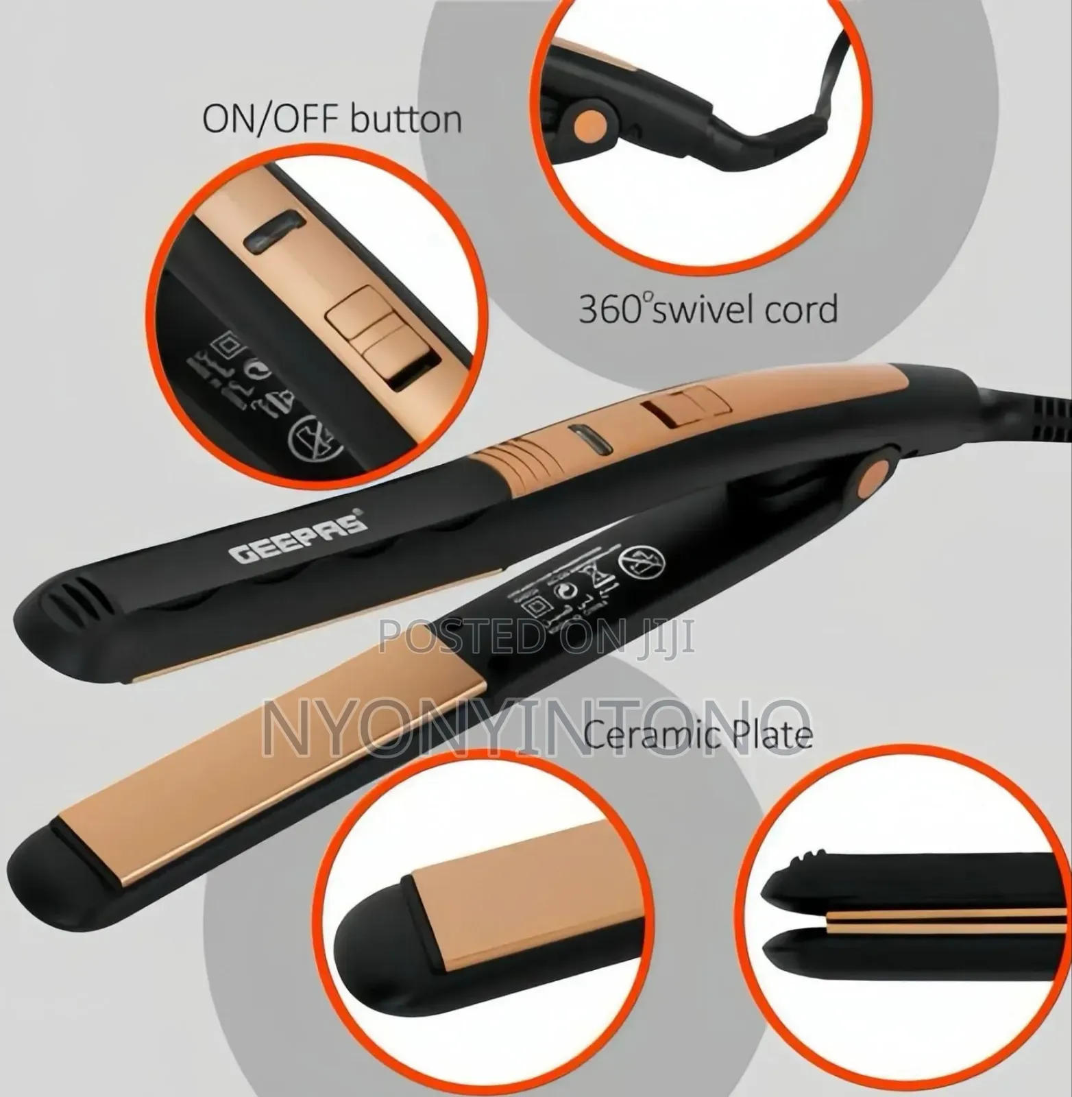 Geepas Best-Quality Electric Hair Straightener GHS-86102