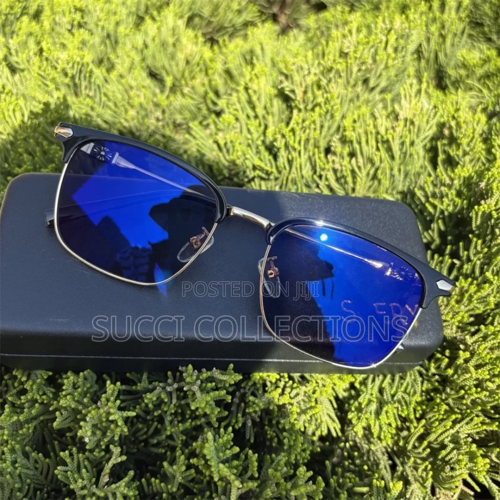Vintage Photochromic Anti-Blue Light Reflective Blue Glasses