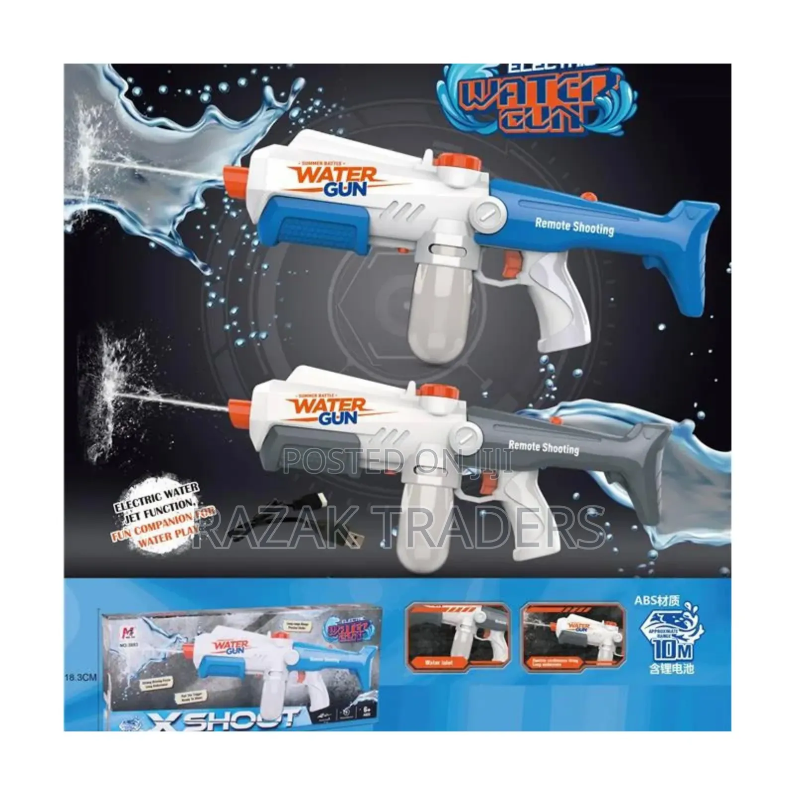 Kid's X Shoot Electric Water Gun – Rechargeable Batteries