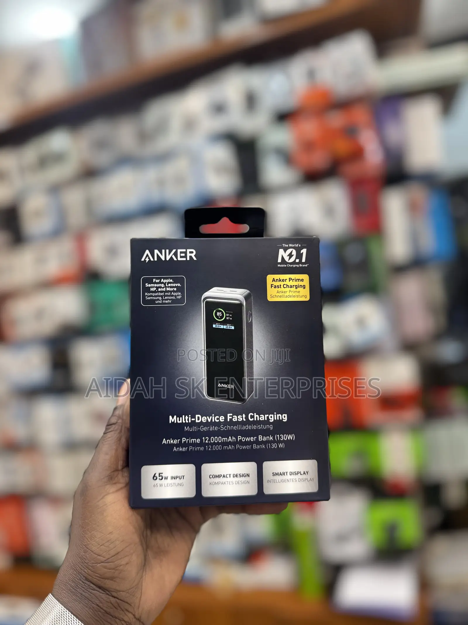 Anker Prime Power Bank, 12,000 Mah 2-Port With 130w Output