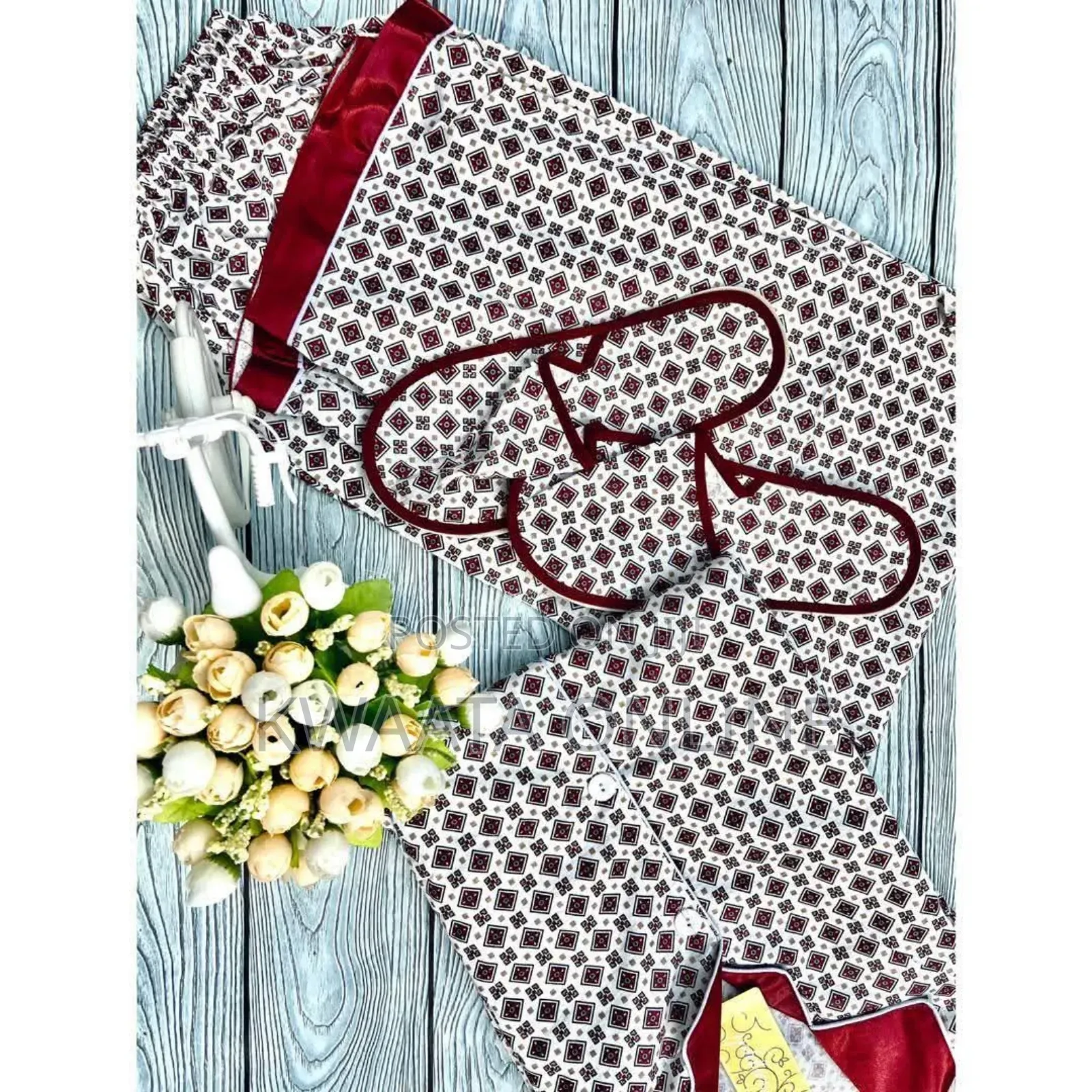 Men's Pajamas Set Warm Cotton Plaid Sleepwear