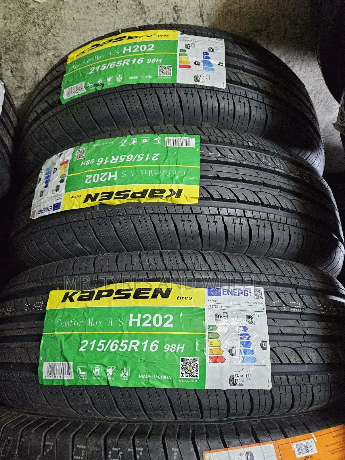 215 65 R16 Kapsin Comfort Max a/S H202. Swapping Is Allowed