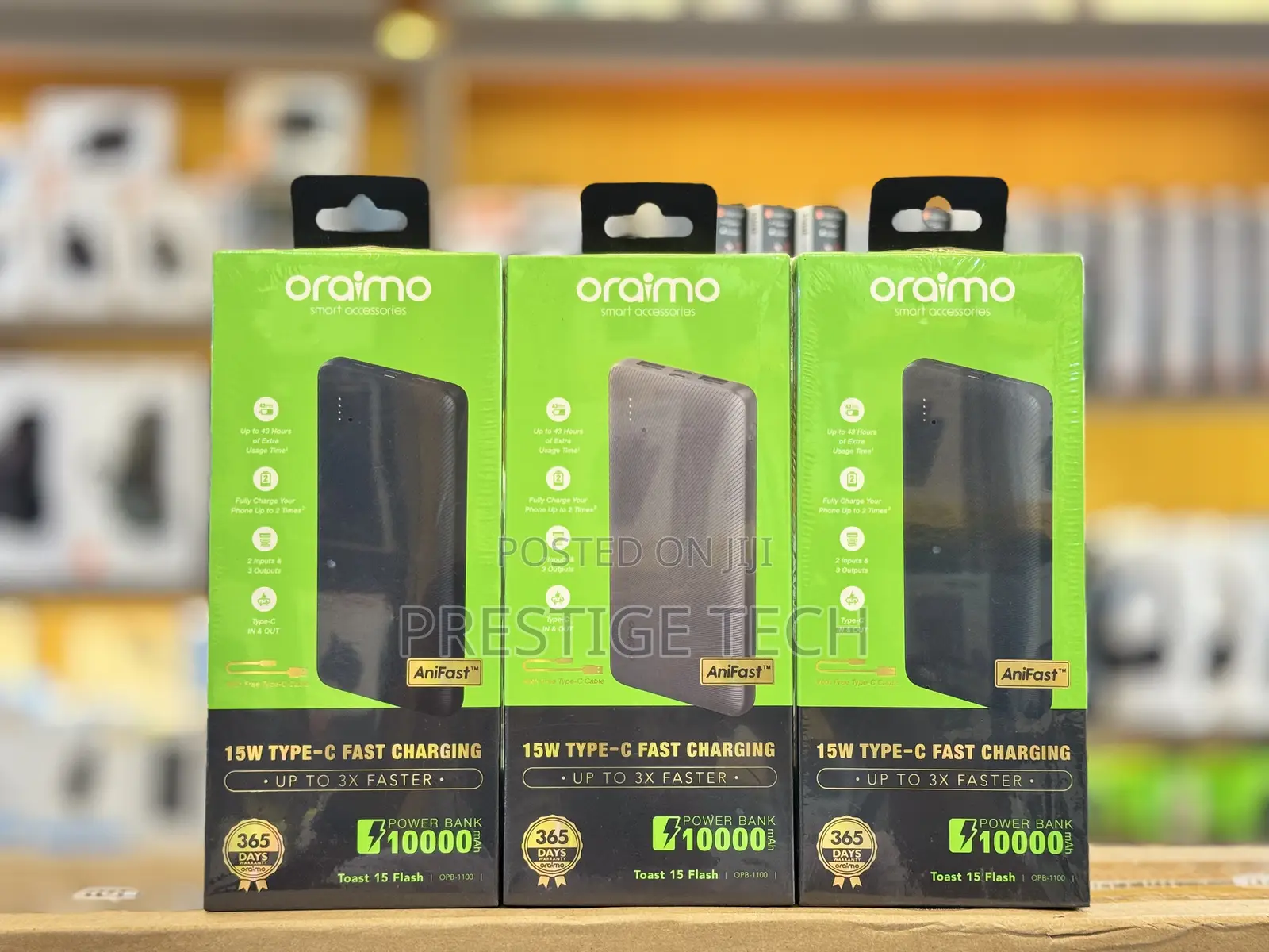 Oraimo Toast 10000mah Flash Fast Charging Power Bank 15w