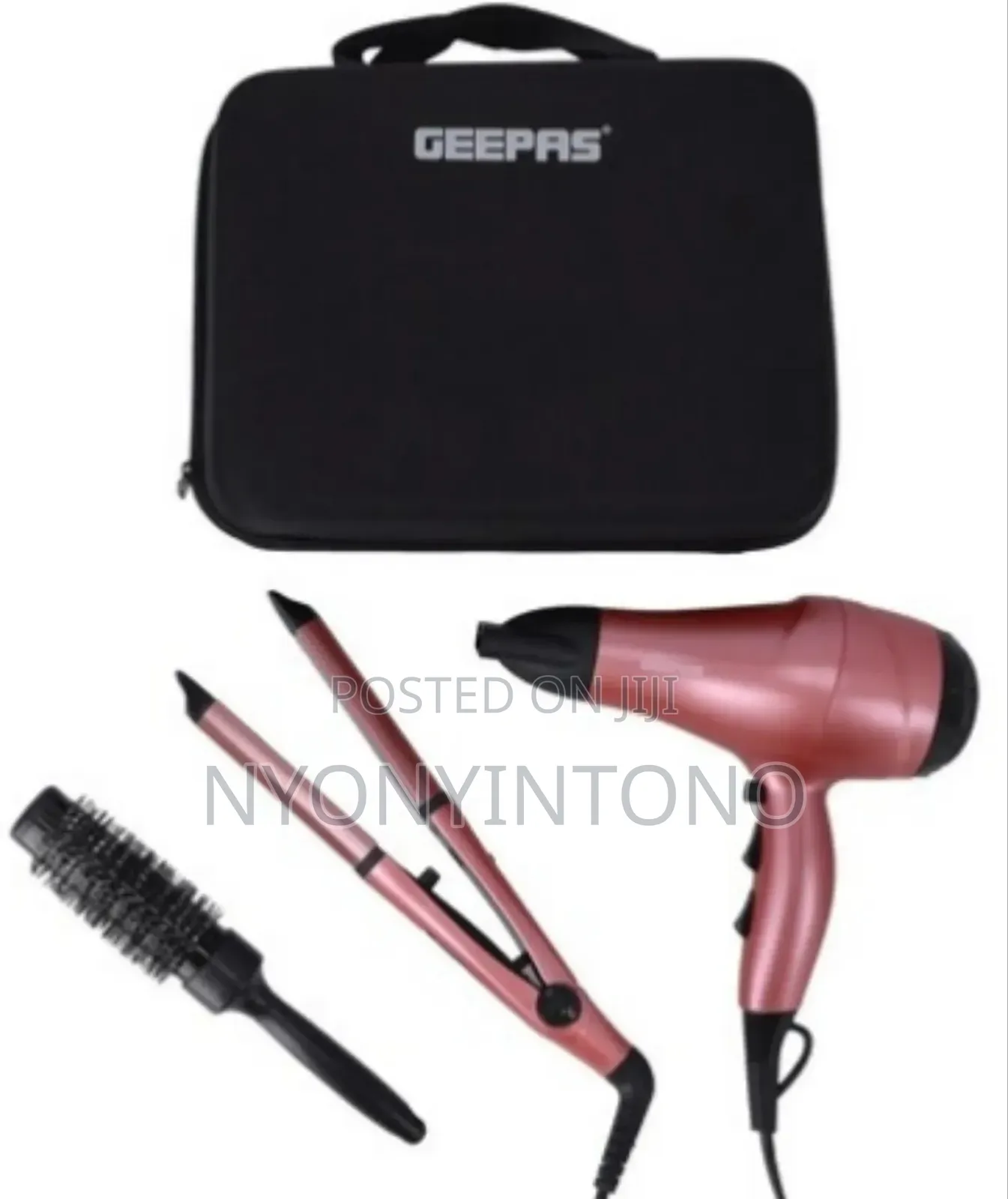 Geepas 4-in-1 Hair Dryer, Straightener,Curler Bag Ghf86054