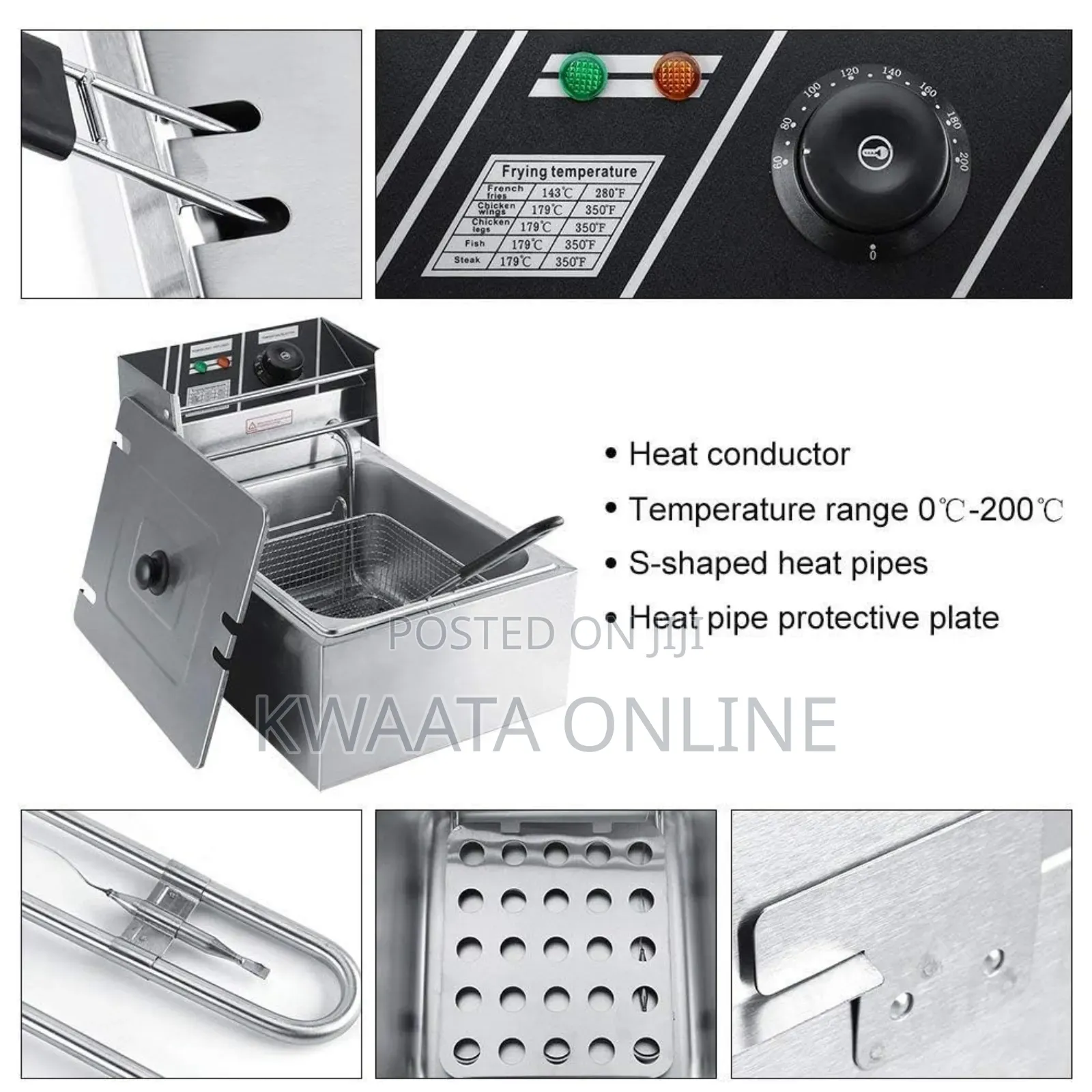 Globalstar Electric Deep Fryer 6 Litres Stainless Steel