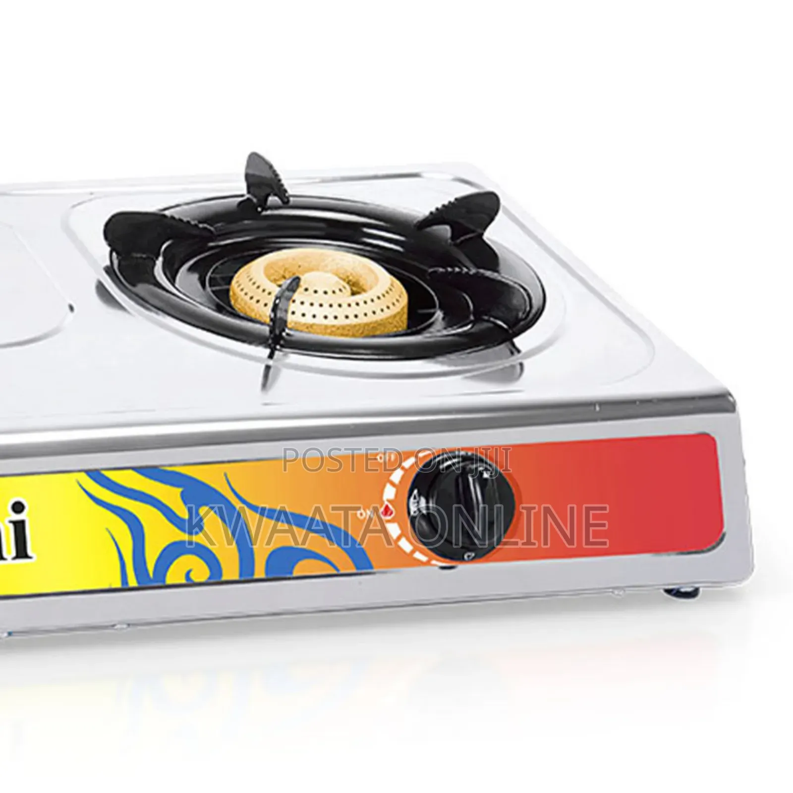 Saachi Gas Stove With Stainless Steel Top and 2 Burners