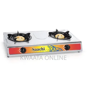 Saachi Gas Stove With Stainless Steel Top and 2 Burners