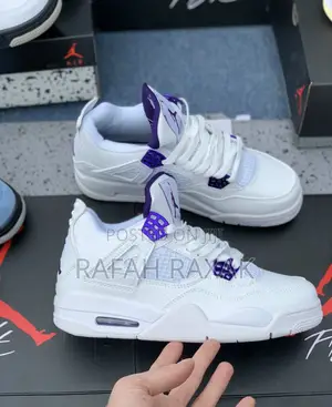 Original Air Jordan 4 Retro “Metallic Pack Purple” Sneakers