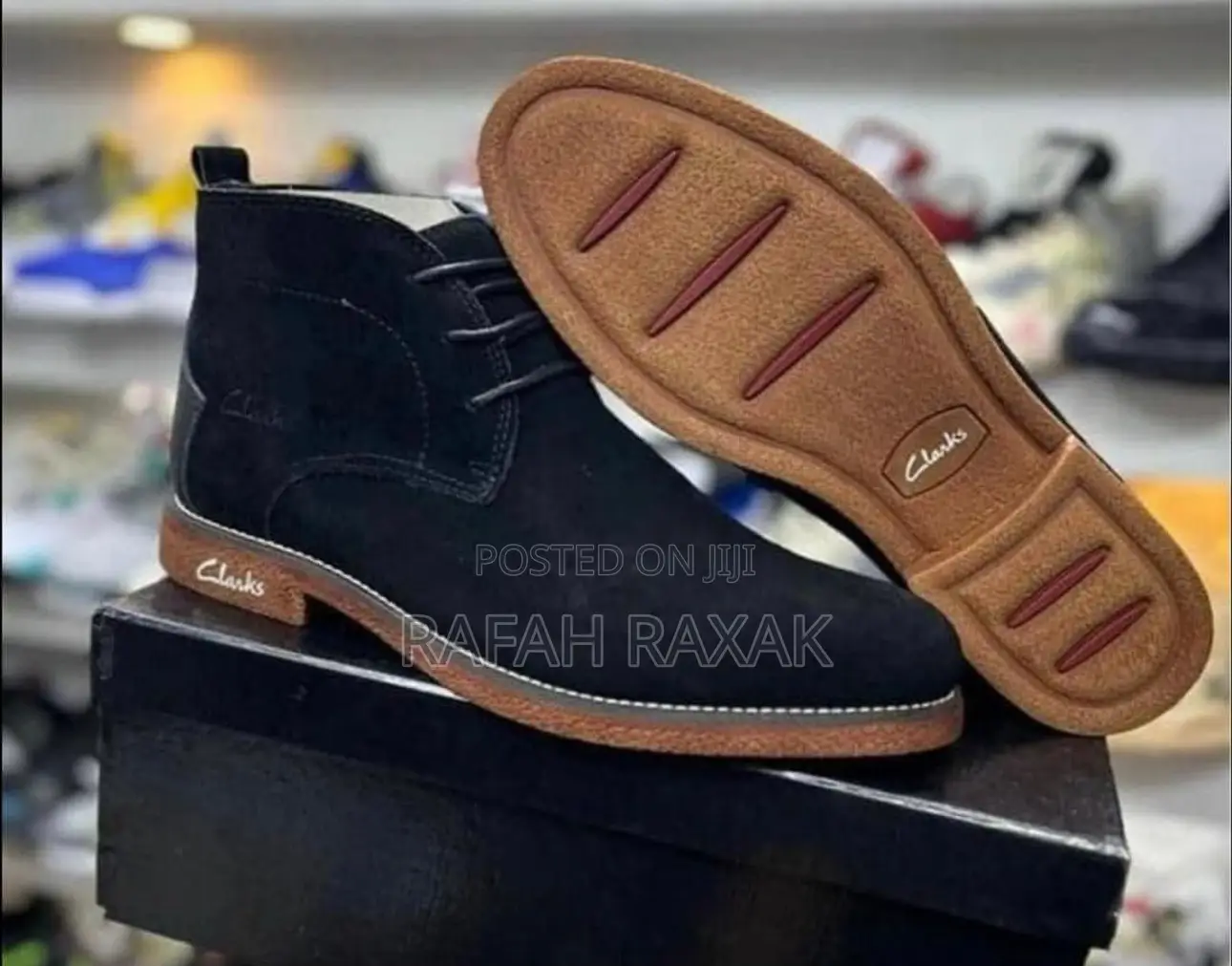 Original Men’S Super Classic Clarks Black Suede Boots