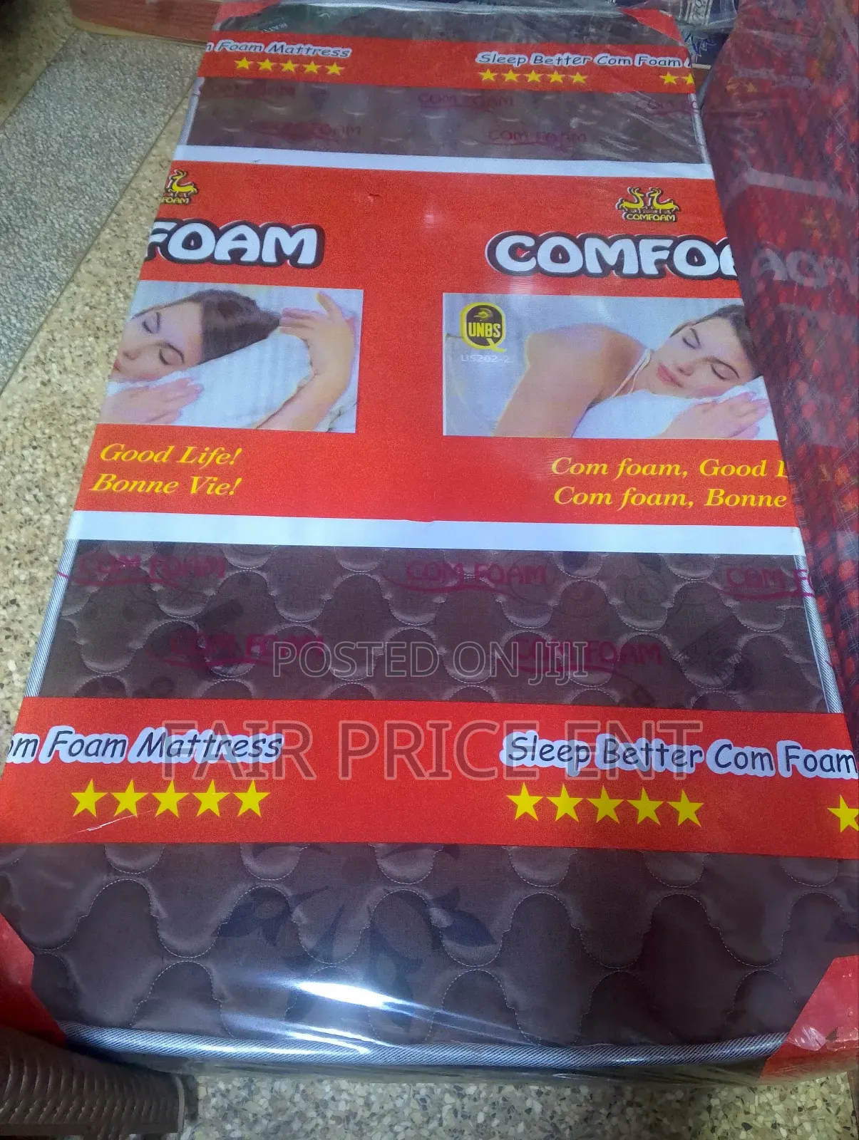 High Density Mattresses. 3*6*6inches.( Brown)