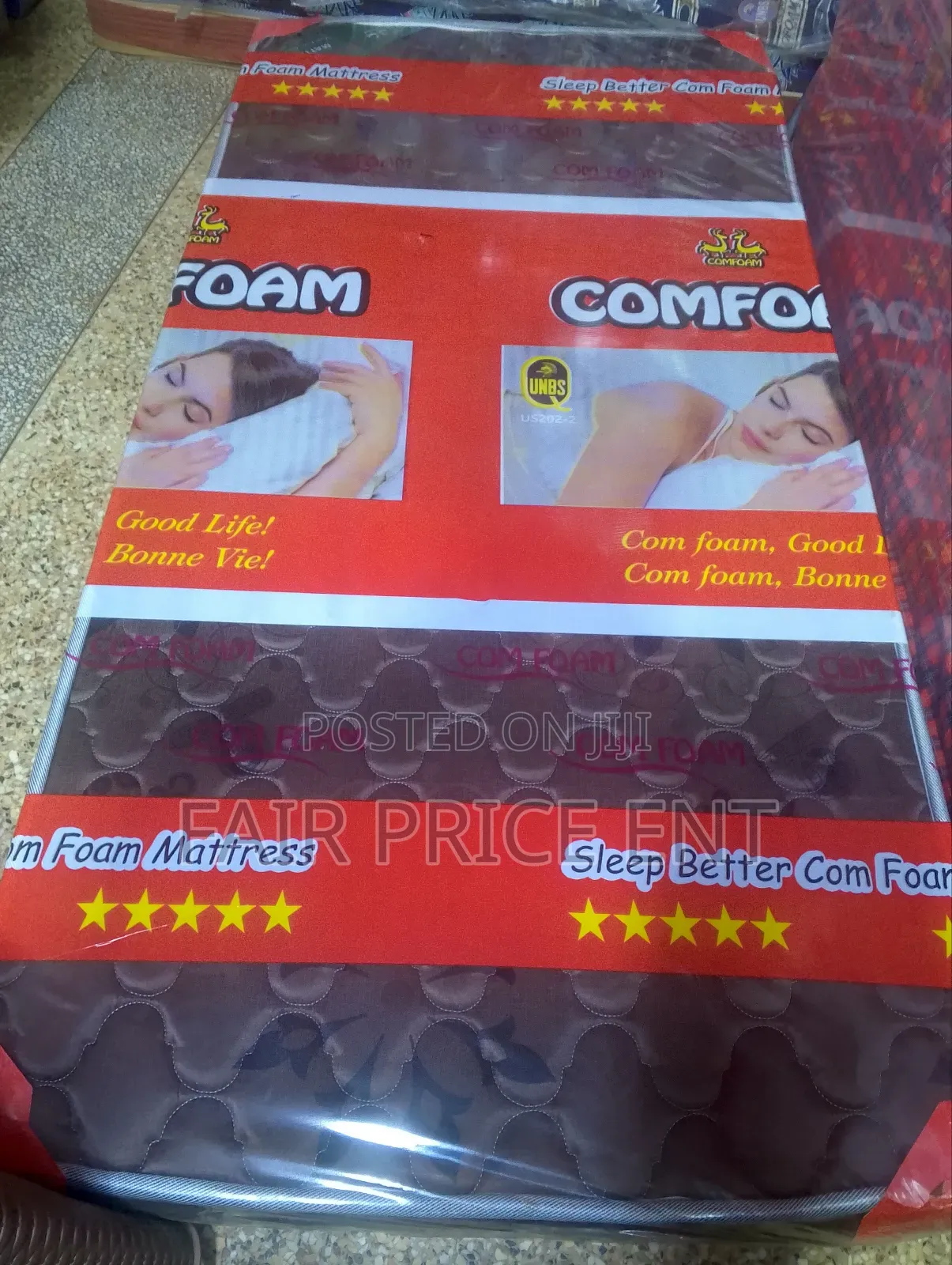 High Density Mattresses. 3*6*6inches.( Brown)