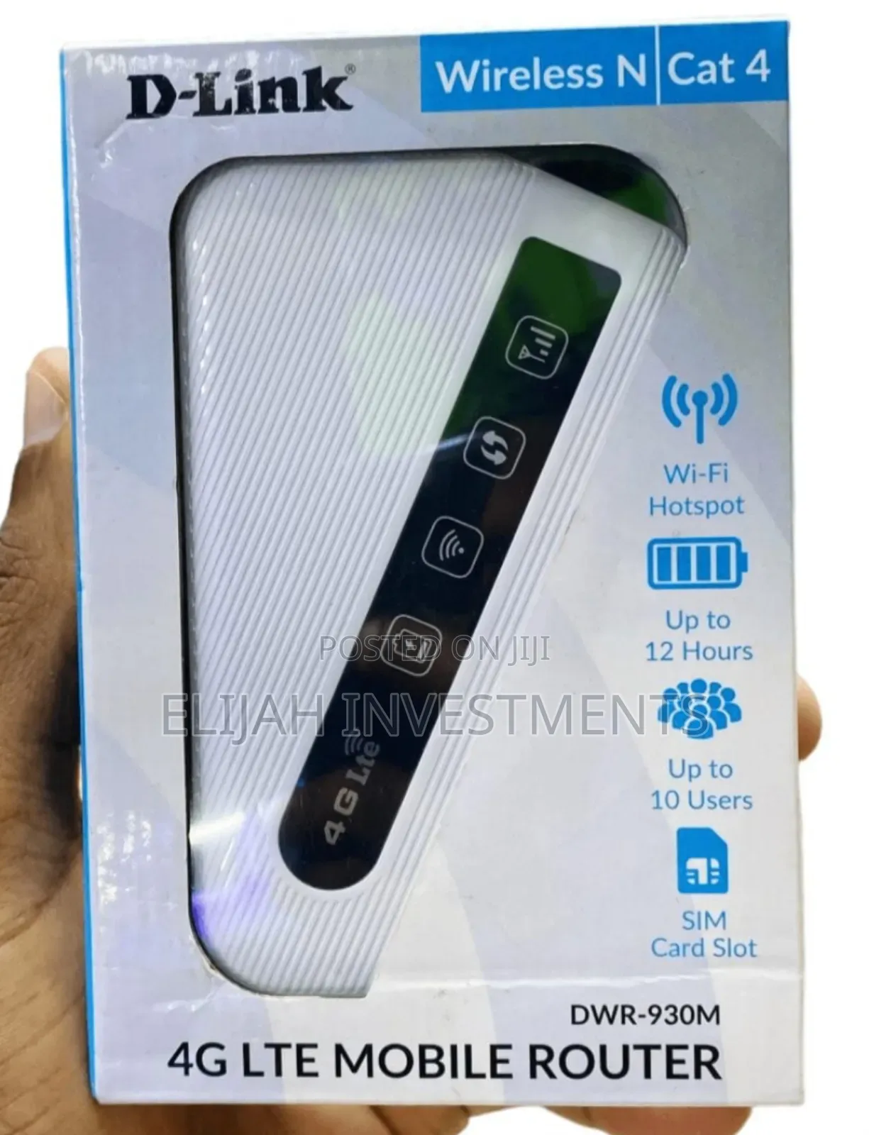 D-Link Mifi 4g Lte Mobile 12 Hour Battery Mifi -White