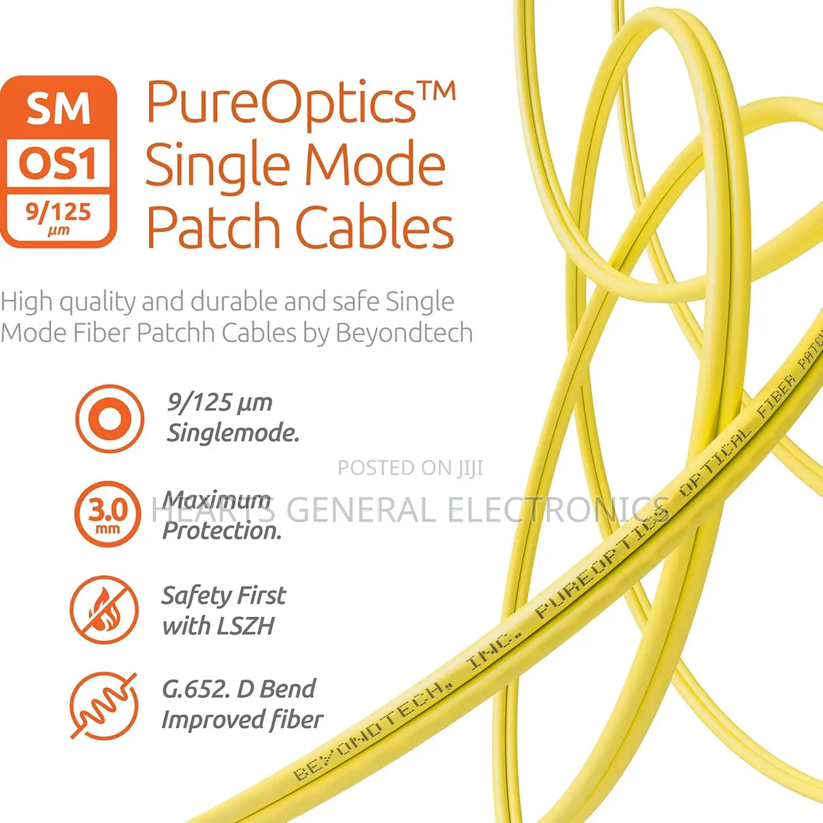 Lc to Lc Duplex Fiber Patch Cord 1m