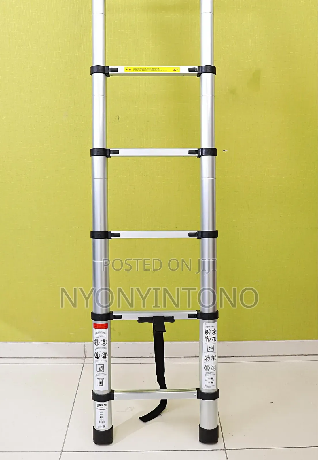 Geepas 3.2m Telescopic Aluminum Ladder Gt-59047