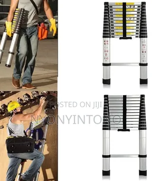 Geepas Top-Quality Aluminium Telescopic Ladder Gt-59047