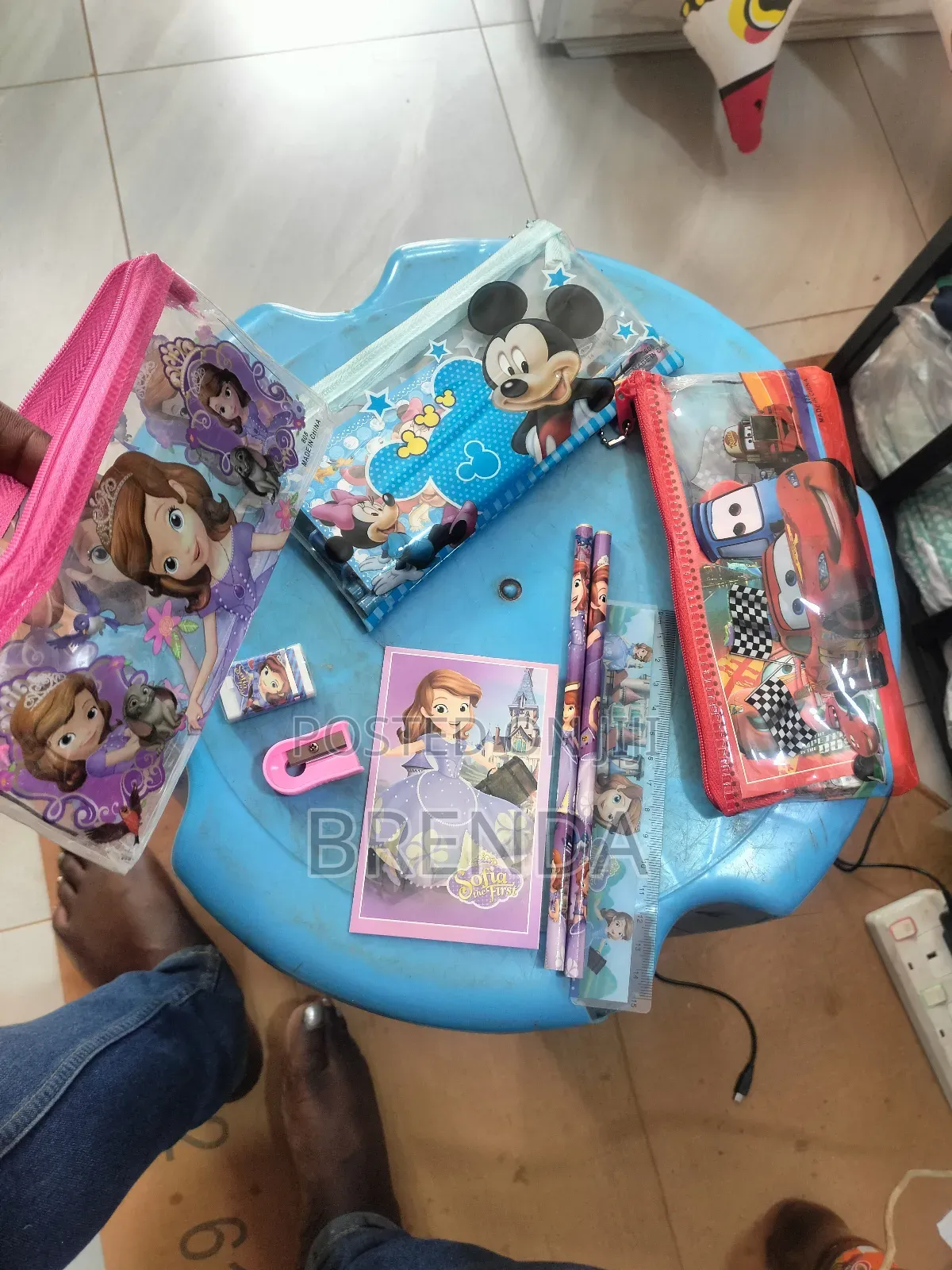 Kids Plastic Wallets With Pencils, Ruler, Sharpener, Rubber