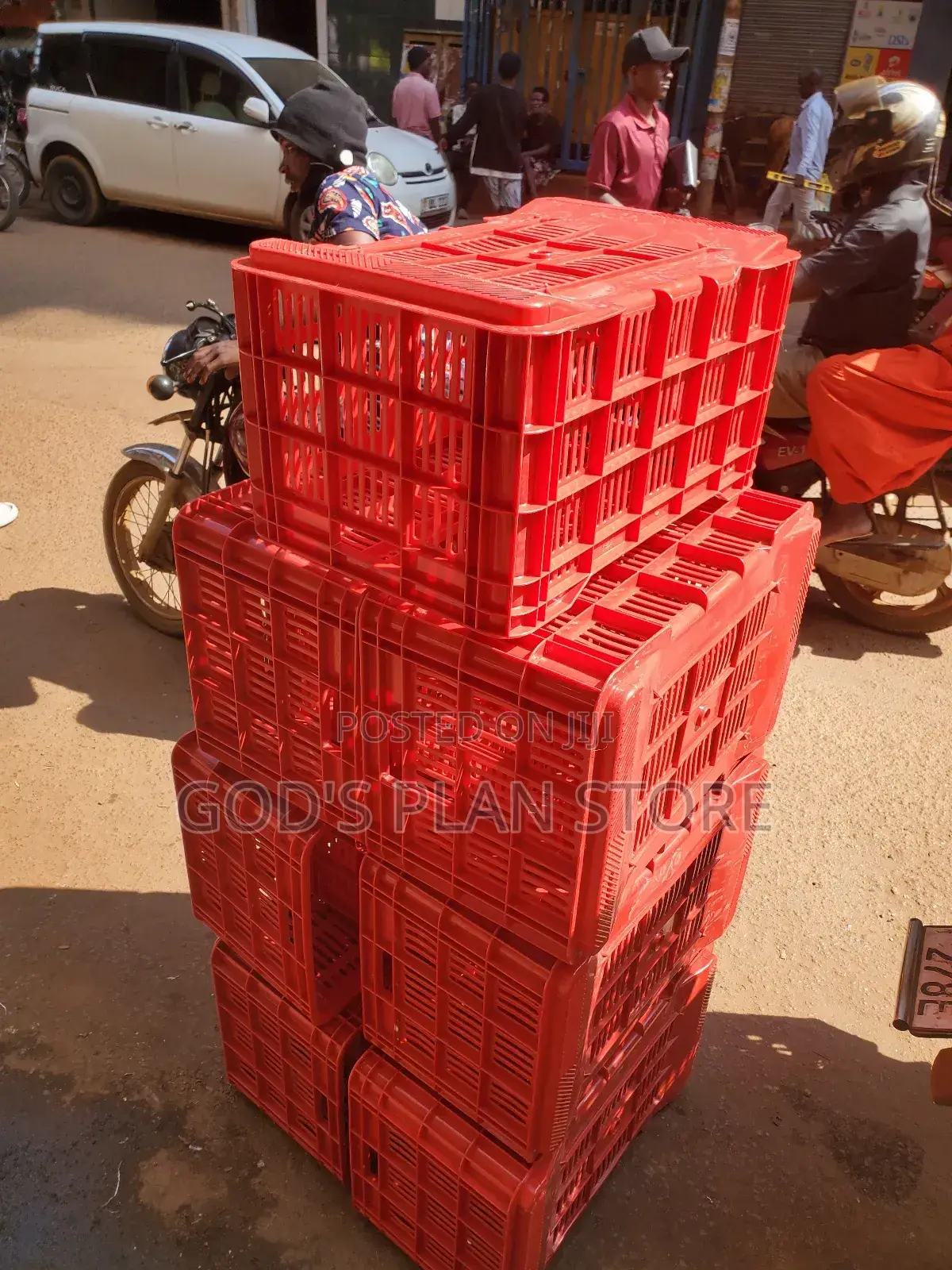 Red Color Plastic Crates