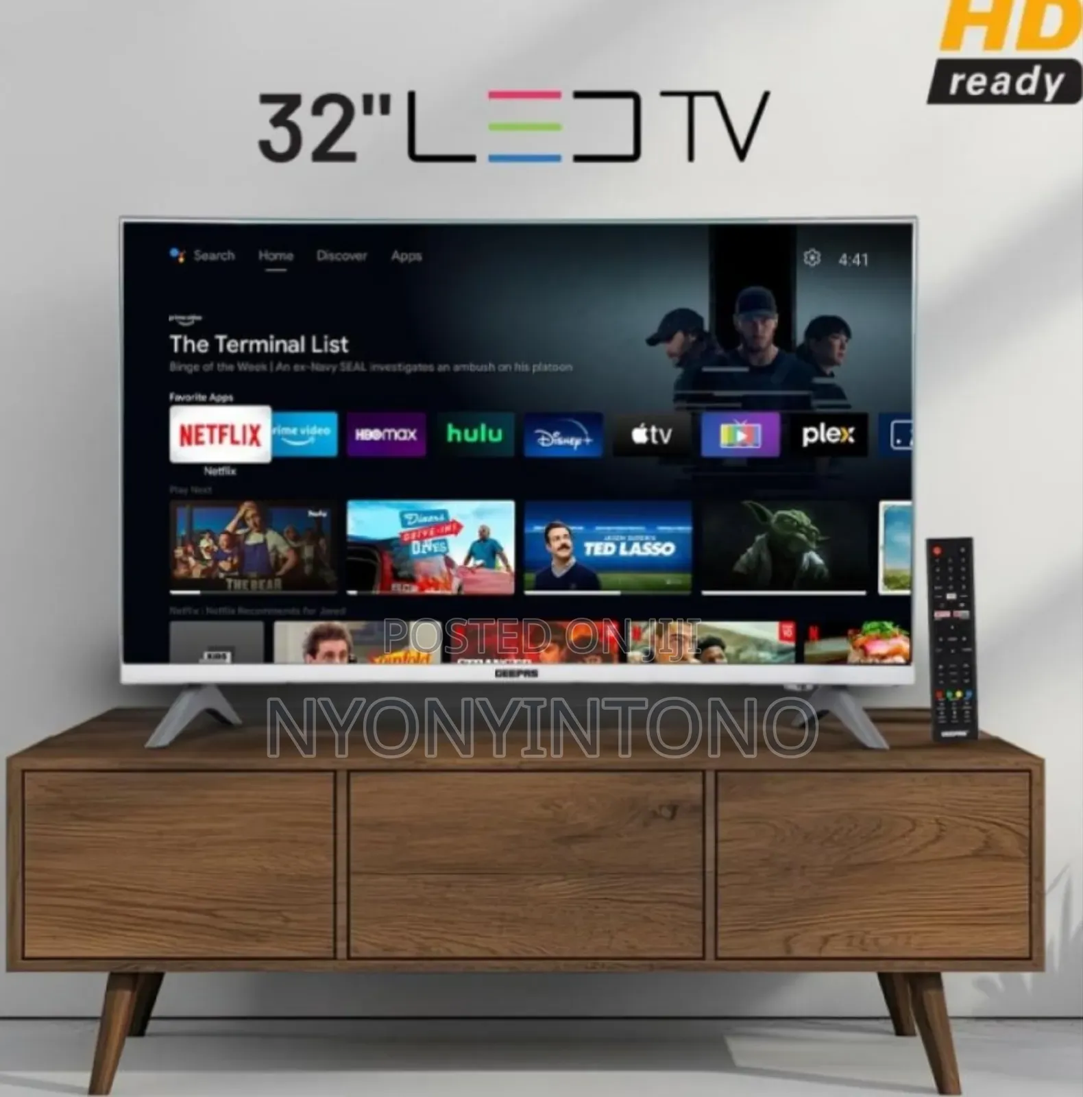Geepas 32" Smart Android Tv + Inbuilt Free to Air Decorder