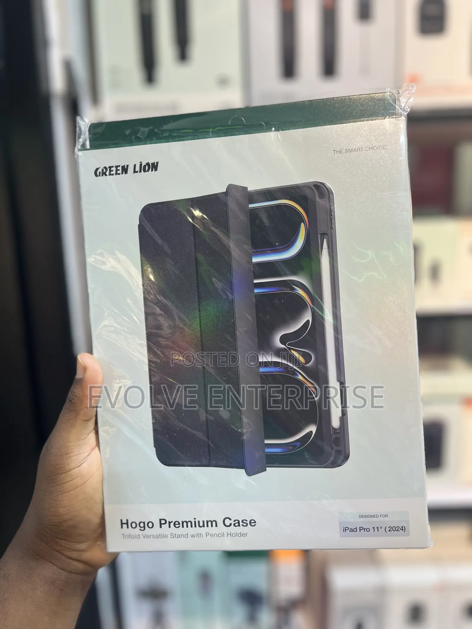 Green Lion Case With Pencil Holder for iPad Pro 11 (2024)