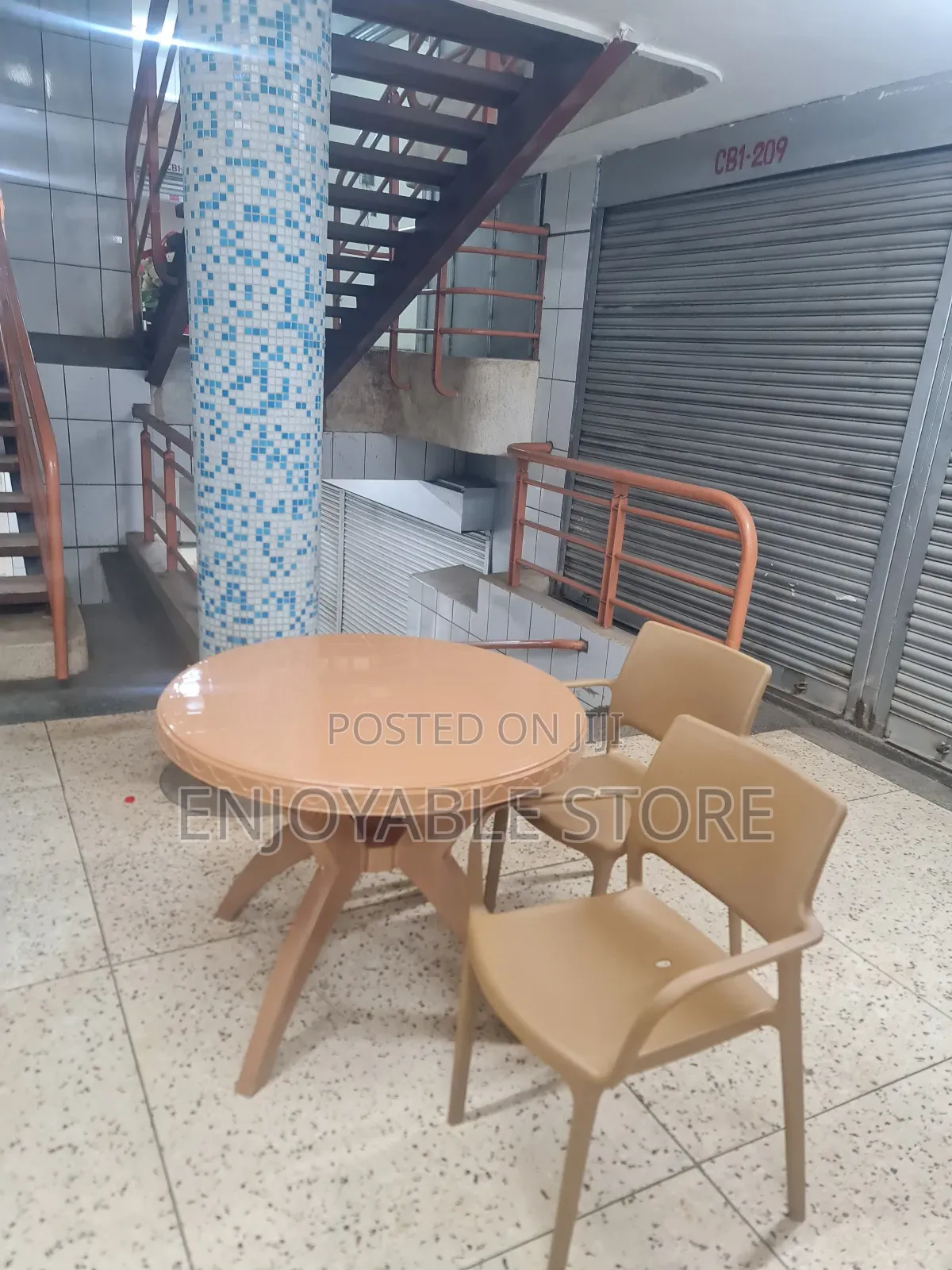 Dining Plastic Table and 2 Chairs for Home/Beach/Garden/Hote