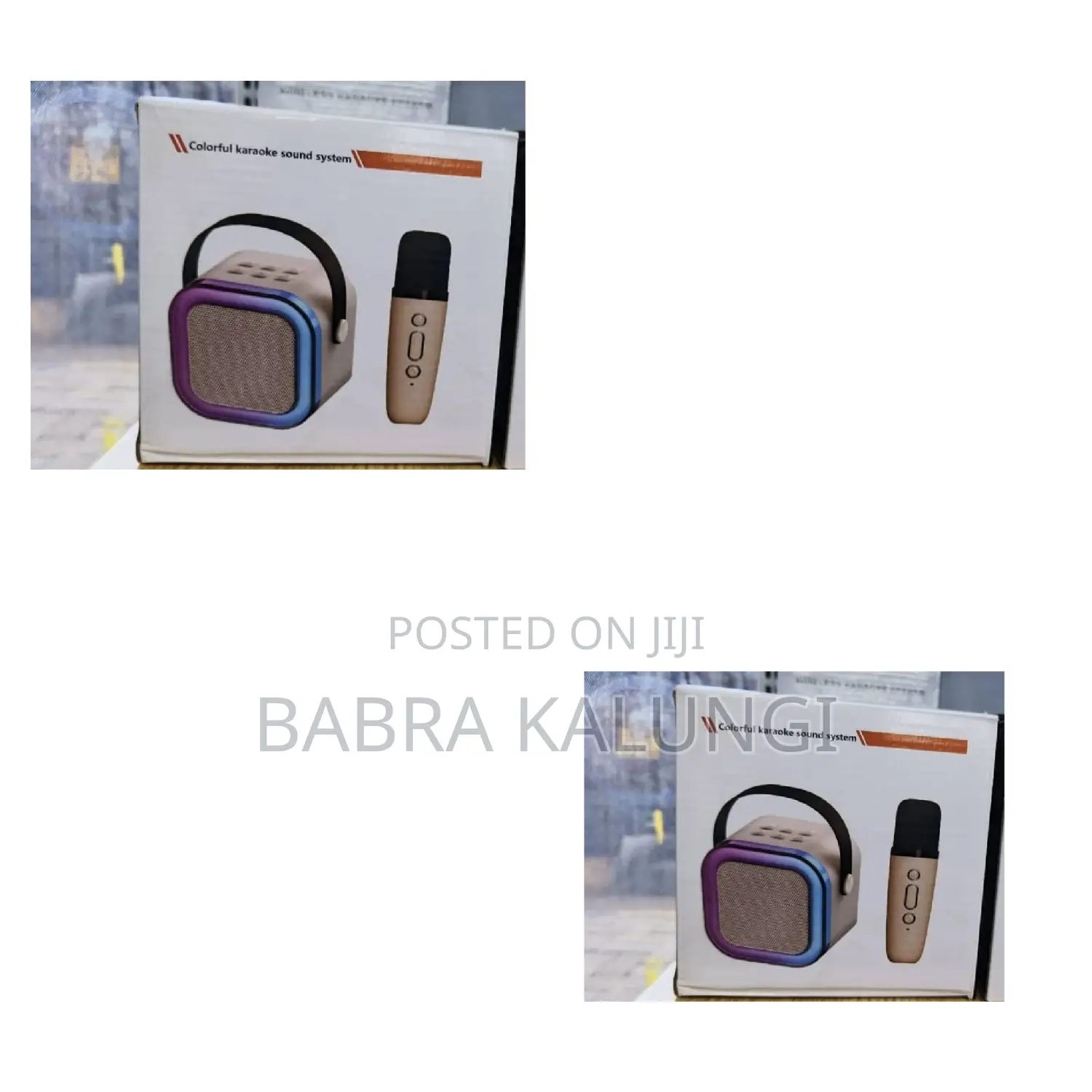 Kids Lightup Karaoke Speaker, 2 Microphones -