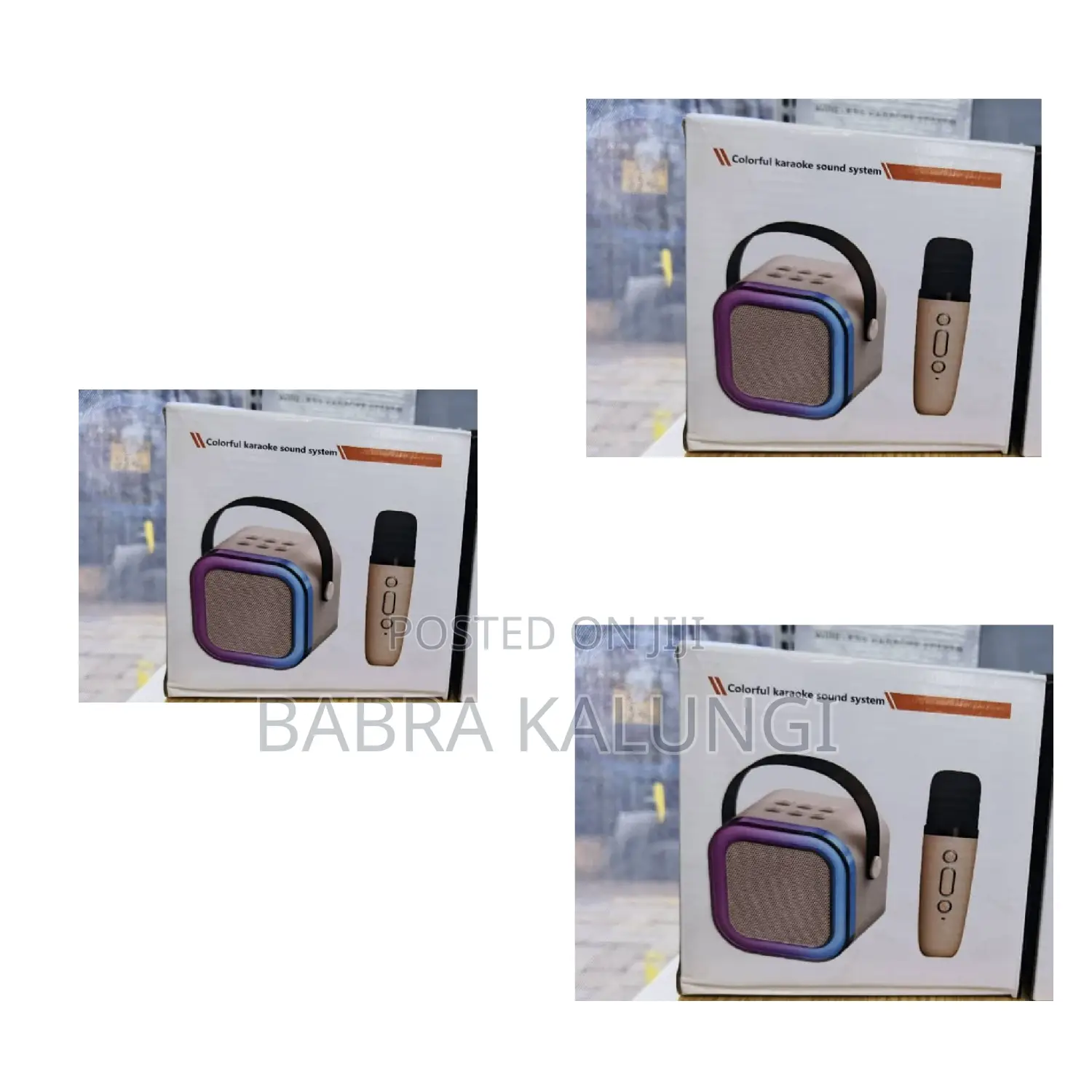 Kids Lightup Karaoke Speaker, 2 Microphones -