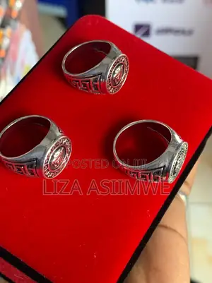 Silver Toned Designer Rings With a Medusa Head Design