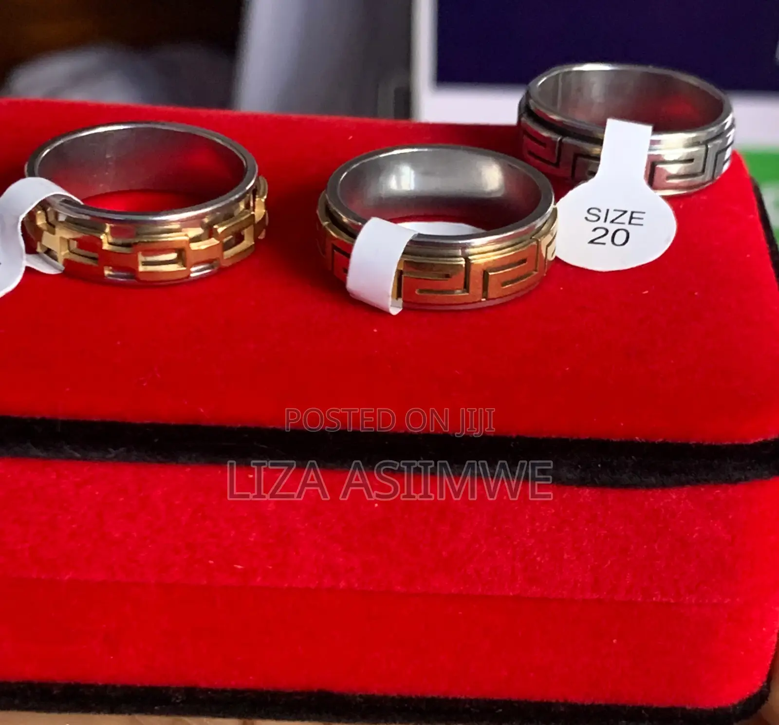 Designer Rings With Greek Key ( Versace)
