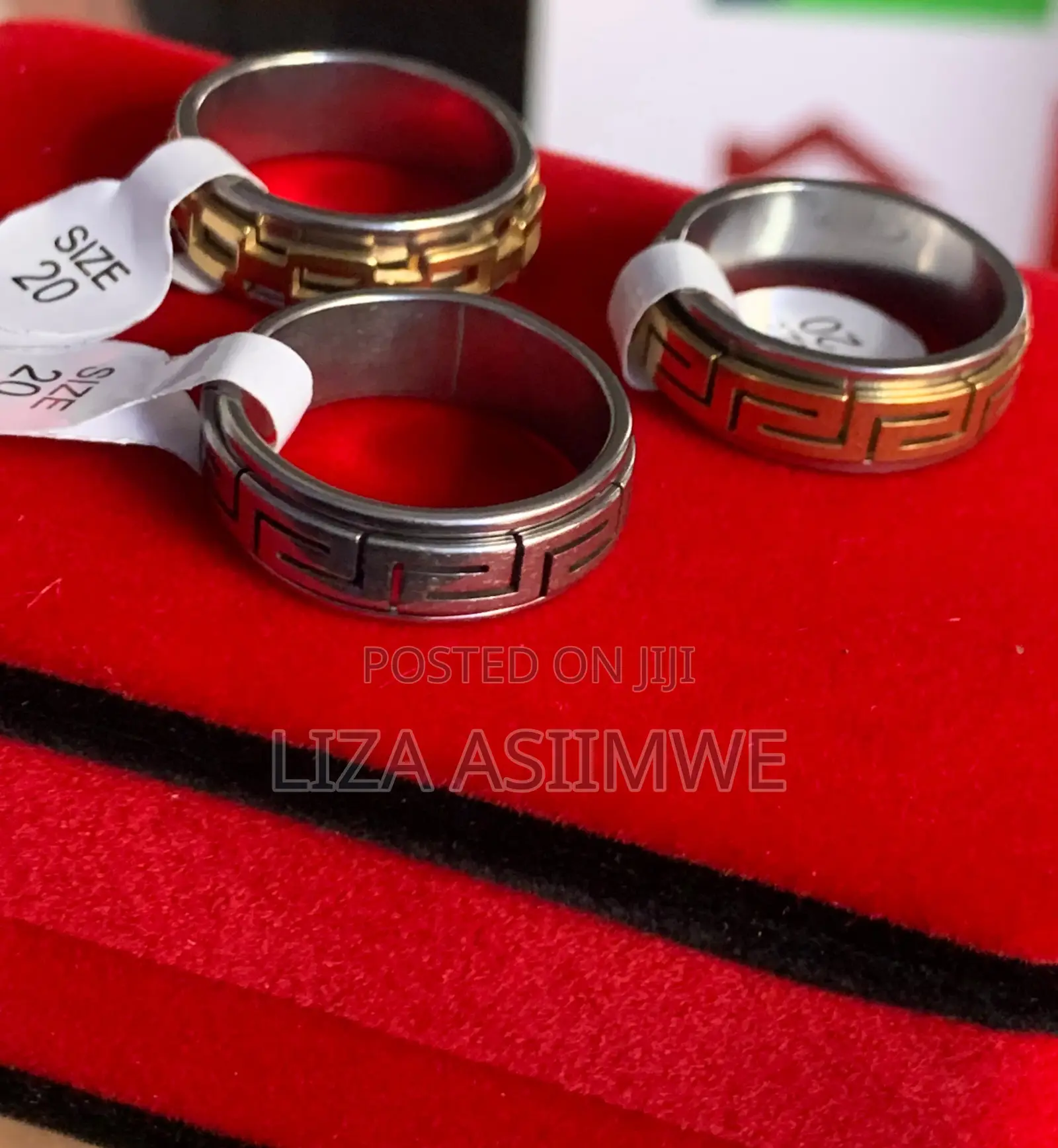 Designer Rings With Greek Key ( Versace)