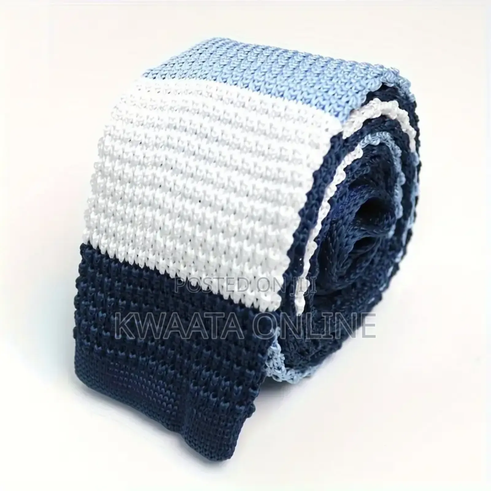 Vintage 2.2" Flat-End Knitted Ties Skinny Knit Neckties Mens