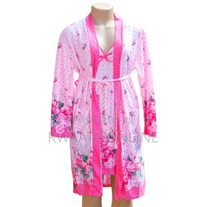 Women’S Nightwear Floral Print Intimate Dress 100% Cotton