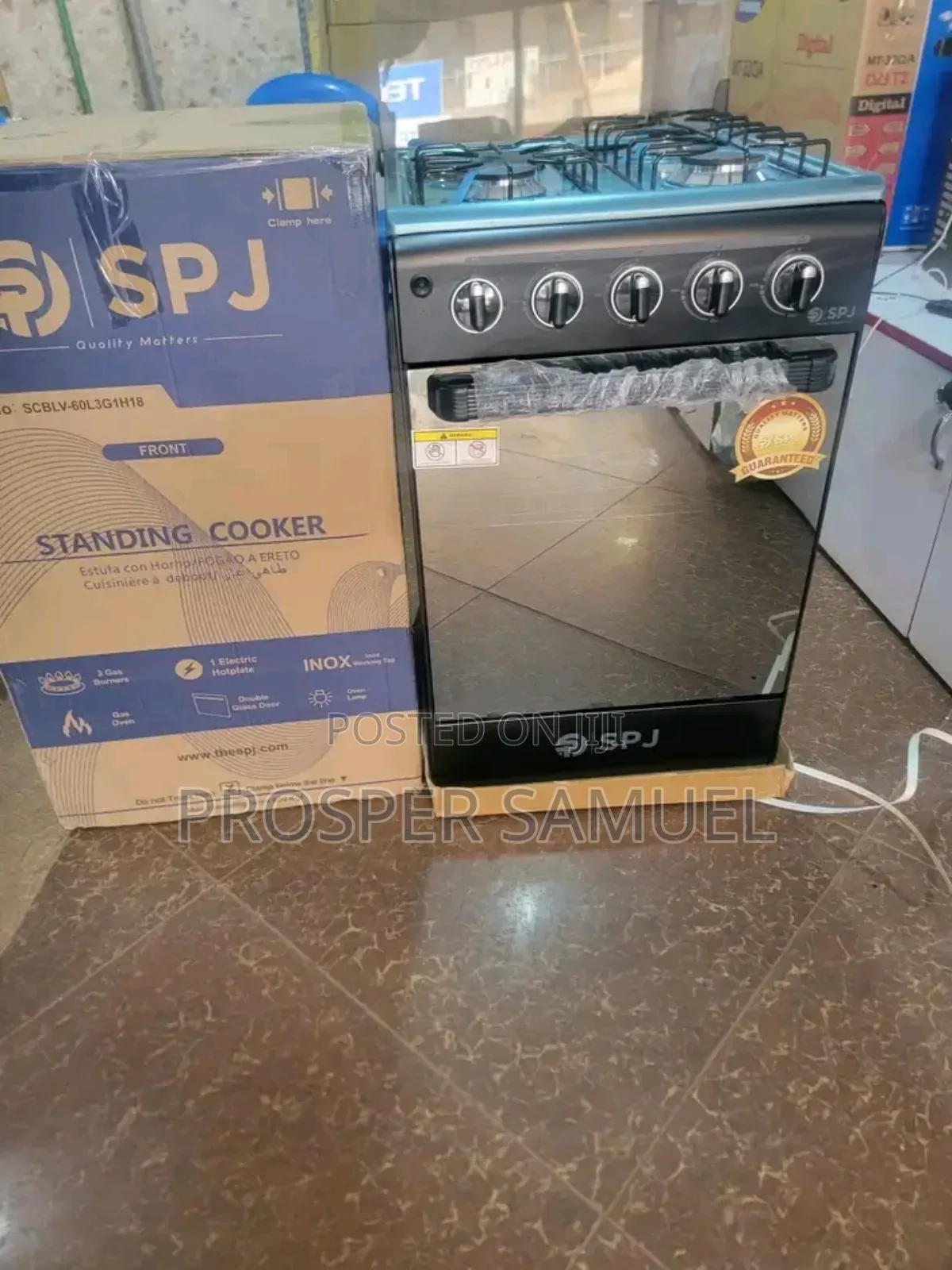Brand New SPJ 50 by 50 Both Electric and Gas Cooker 3 Gass