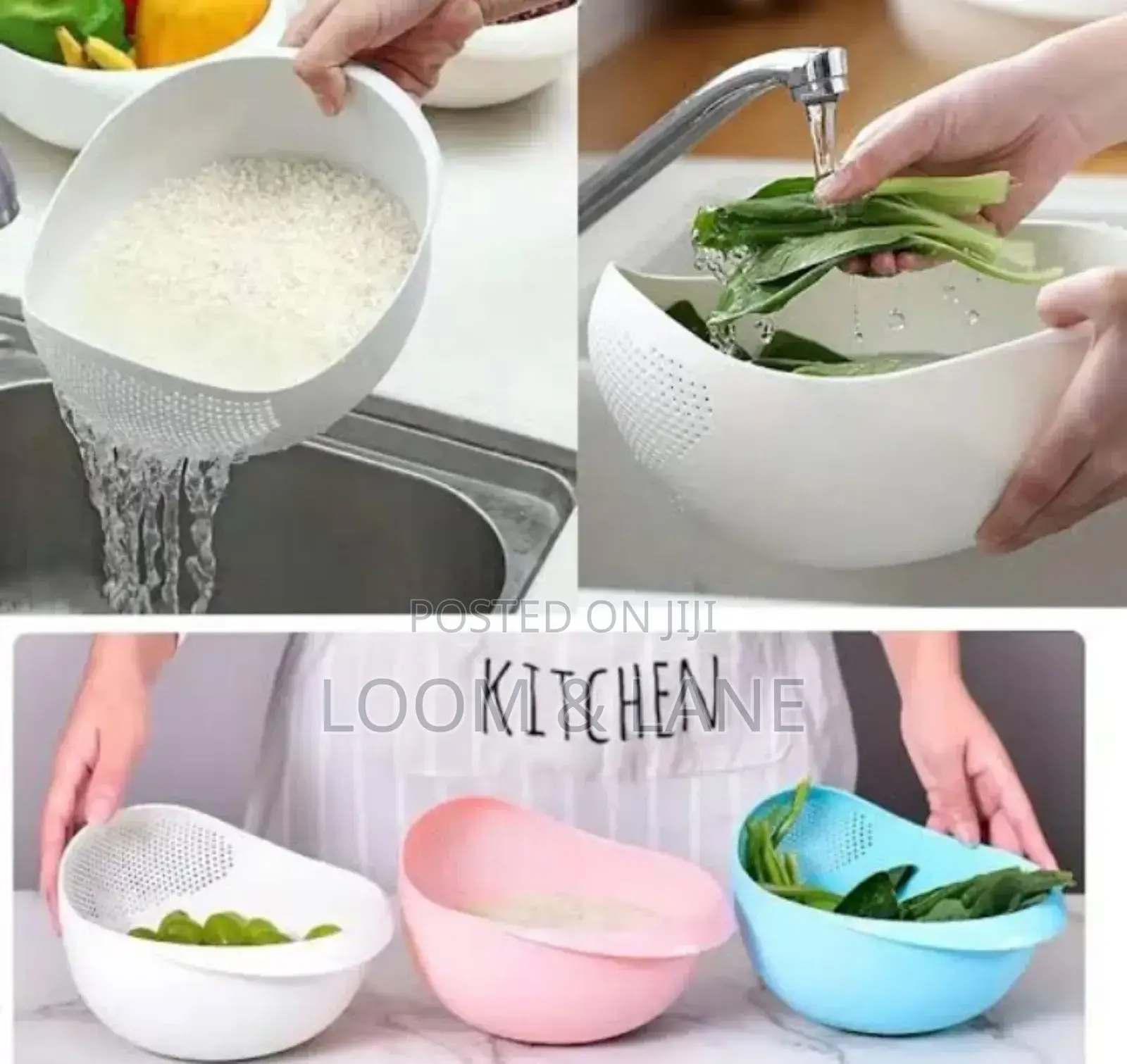 1pc Vegetable Washing Bowl Food Strainer