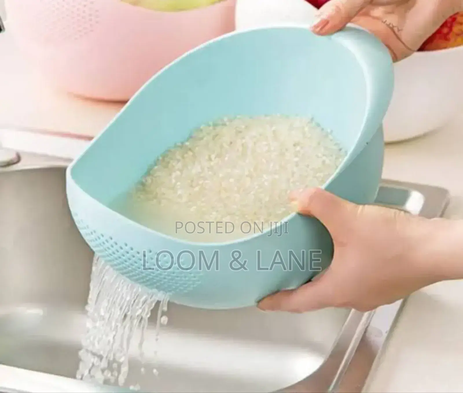 1pc Vegetable Washing Bowl Food Strainer