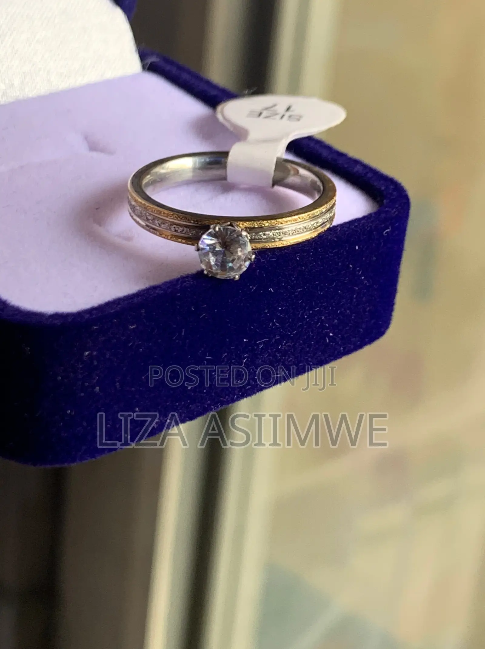 Stainless Steel Moissanite Ring
