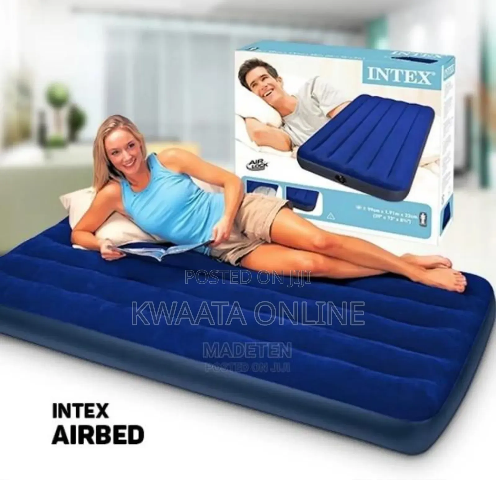 (4x6)Intex Inflatable Air Mattress 10inch With Pump