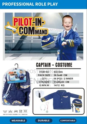 Pilot in Command Kids Play Costume