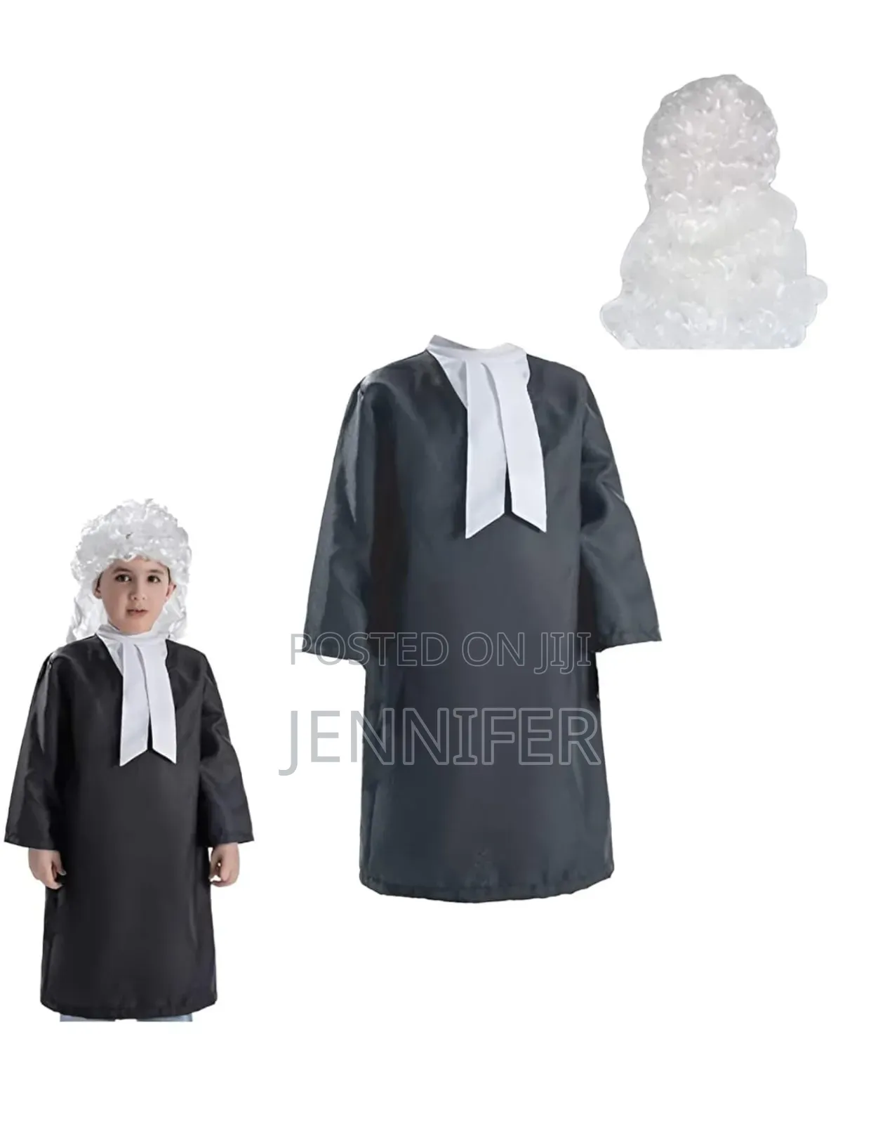 Lawyer Costume for Kids With Gavel, Wig