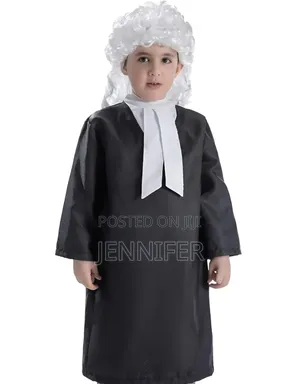 Lawyer Costume for Kids With Gavel, Wig