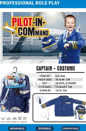 Pilot in Command Kids Play Costume