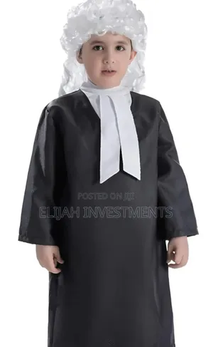 Lawyer Costume for Kids With Gavel, Wig