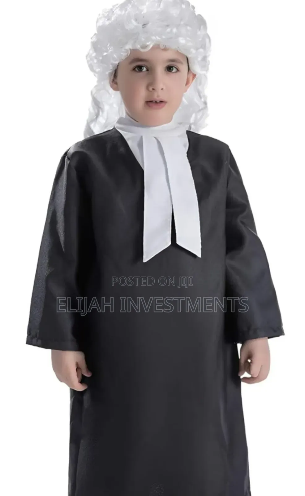 Lawyer Costume for Kids With Gavel, Wig